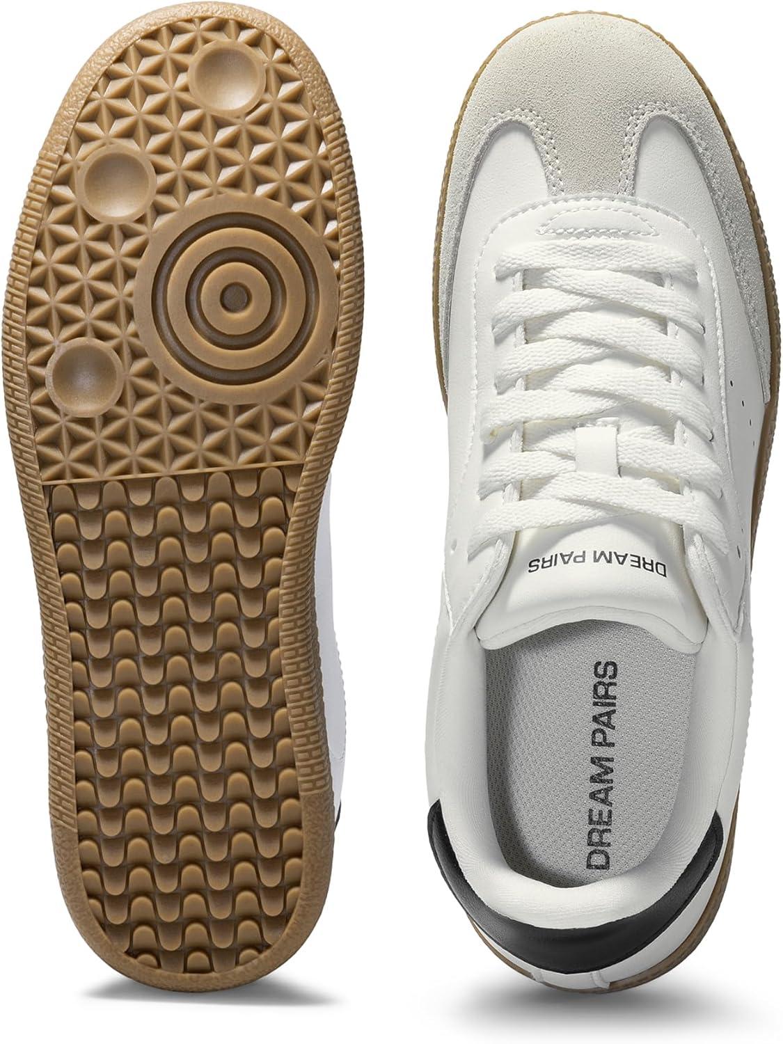 imageDREAM PAIRS Womens Tennis Sneakers Walking Flat LowTop Casual LaceUp Comfortable Nia Fashion Sneakers ShoesAll White