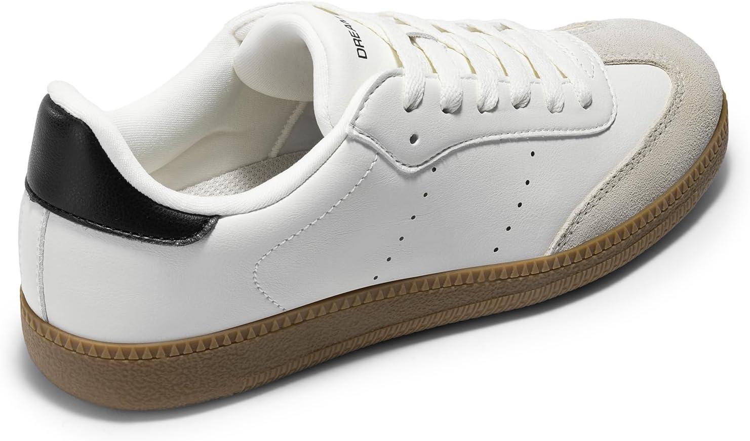 imageDREAM PAIRS Womens Tennis Sneakers Walking Flat LowTop Casual LaceUp Comfortable Nia Fashion Sneakers ShoesAll White