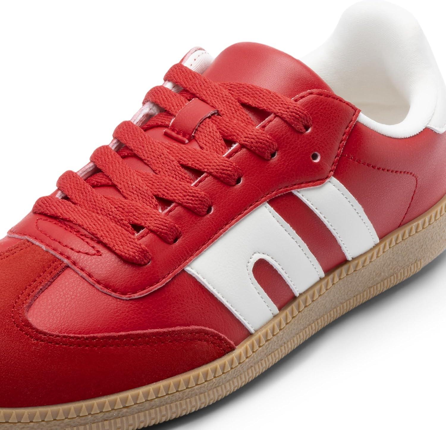 imageDREAM PAIRS Womens Tennis Sneakers Walking Flat LowTop Casual LaceUp Comfortable Nia Fashion Sneakers ShoesRed Multi