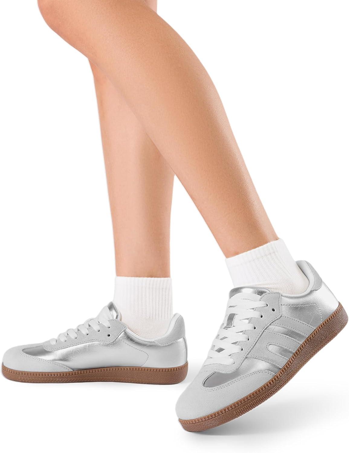 imageDREAM PAIRS Womens Tennis Sneakers Walking Flat LowTop Casual LaceUp Comfortable Nia Fashion Sneakers ShoesSilver Multi