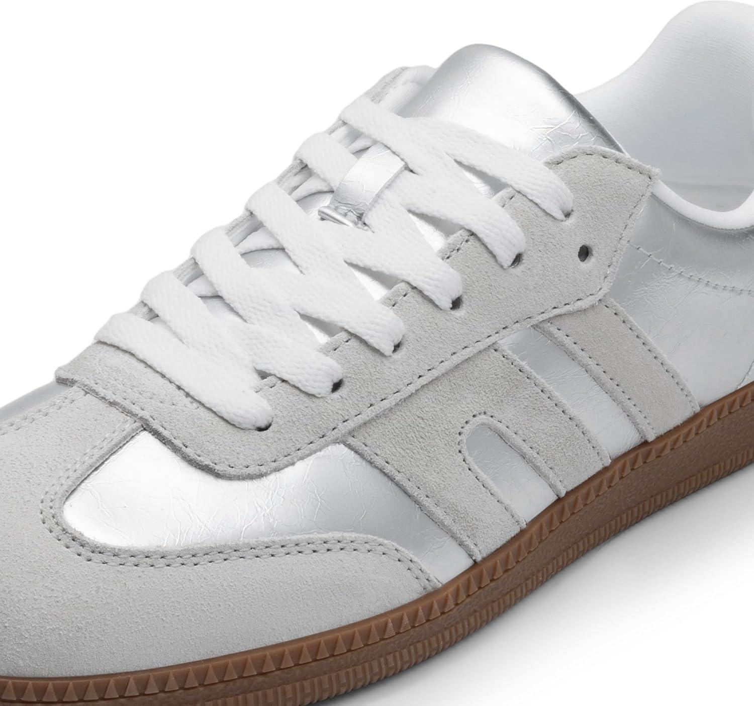 imageDREAM PAIRS Womens Tennis Sneakers Walking Flat LowTop Casual LaceUp Comfortable Nia Fashion Sneakers ShoesSilver Multi