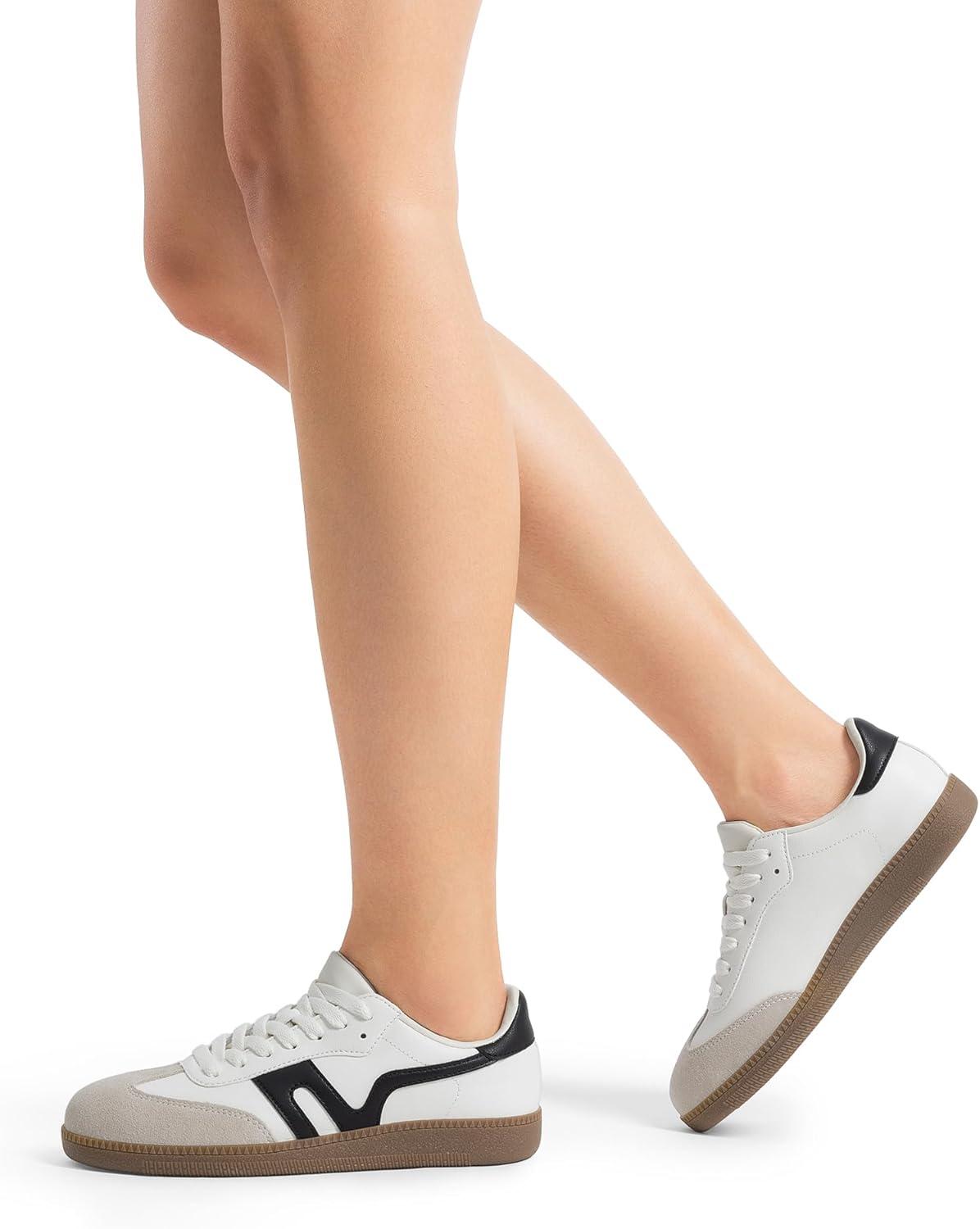 imageDREAM PAIRS Womens Tennis Sneakers Walking Flat LowTop Casual LaceUp Comfortable Nia Fashion Sneakers ShoesWhiteGreyBlack