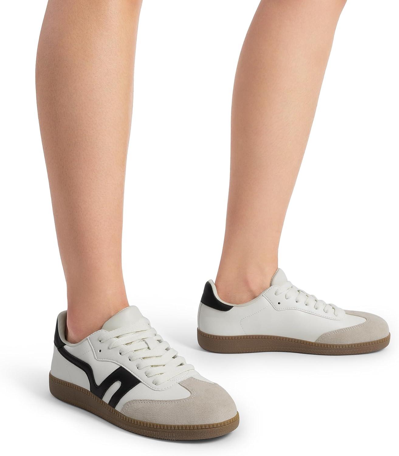 imageDREAM PAIRS Womens Tennis Sneakers Walking Flat LowTop Casual LaceUp Comfortable Nia Fashion Sneakers ShoesWhiteGreyBlack