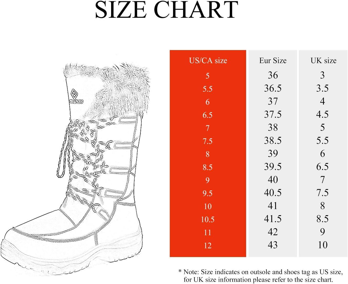 imageDREAM PAIRS Womens Warm Faux Fur Lined MidCalf Winter Snow BootsBrown