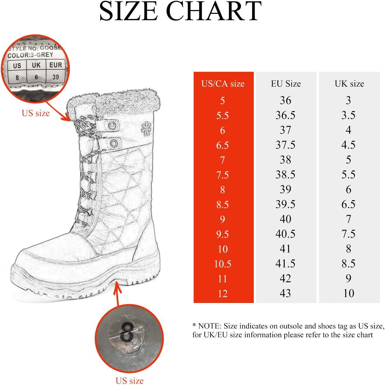 imageDREAM PAIRS Womens Warm Faux Fur Lined MidCalf Winter Snow BootsGooseBlack