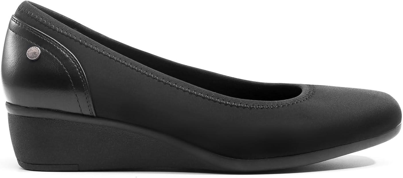 imageDREAM PAIRS Womens Wedge Shoes Closed Toe Low Heel Pumps Comfotable Dress ShoesBlacklycra