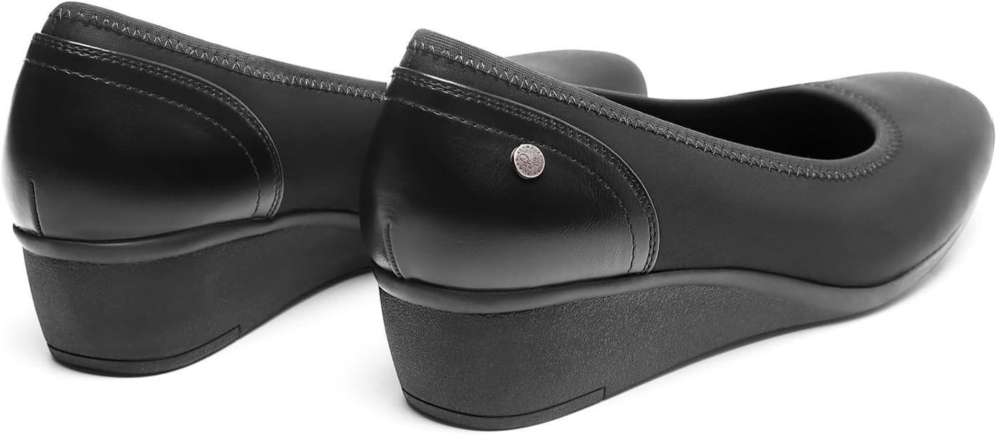 imageDREAM PAIRS Womens Wedge Shoes Closed Toe Low Heel Pumps Comfotable Dress ShoesBlacklycra
