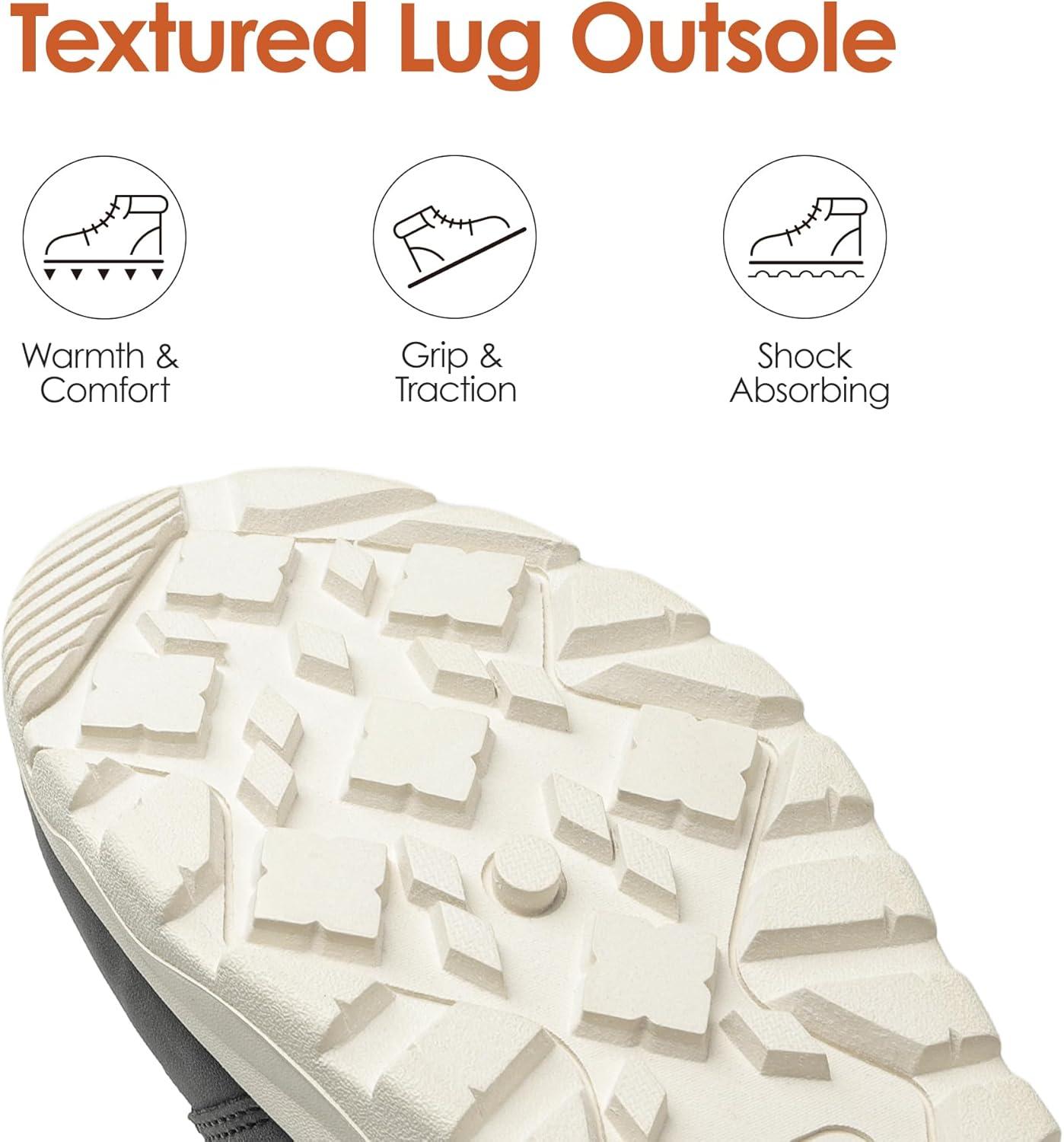 imageDREAM PAIRS Womens Winter Snow Boots Lace Up Warm Comfortable Faux Fur Lining Outdoor Ankle BootiesDark Grey