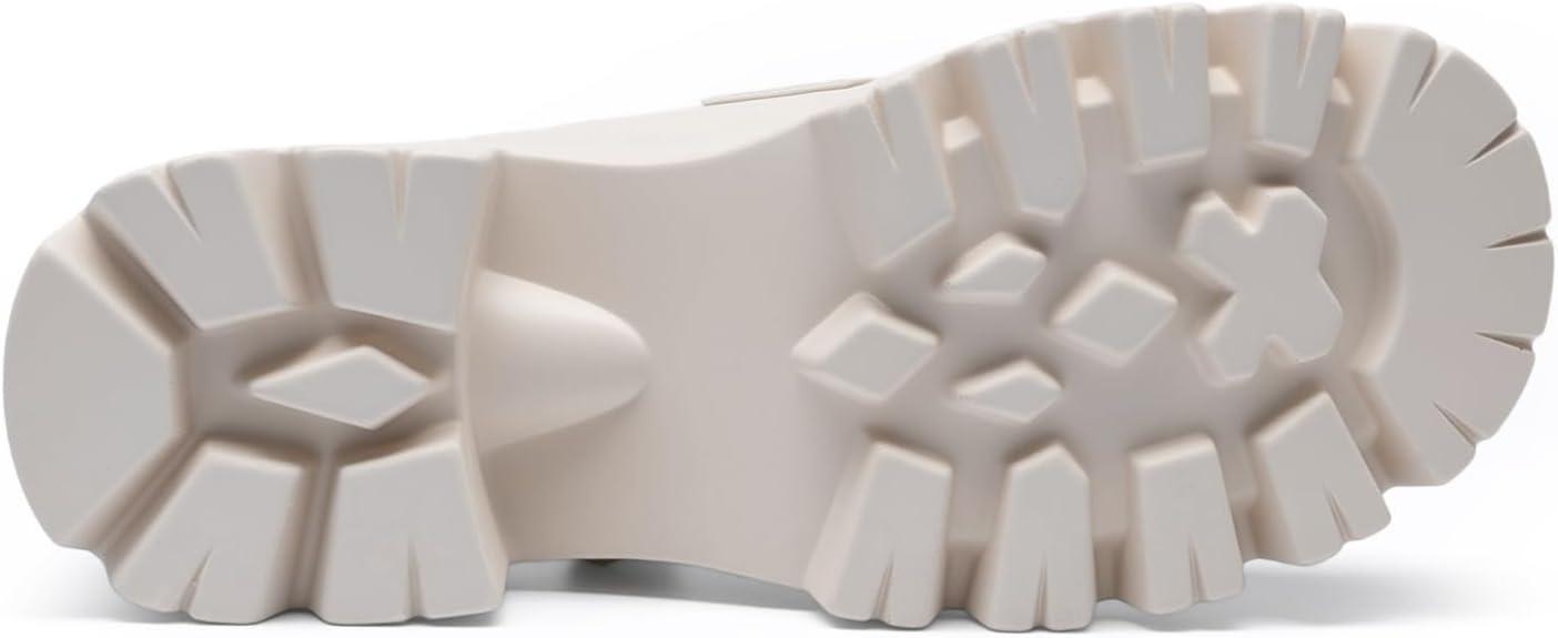 imageWomen Loafers Platform Chunky Heel Slip On Lug Sole Casual Dressy Office Business ShoesBeige