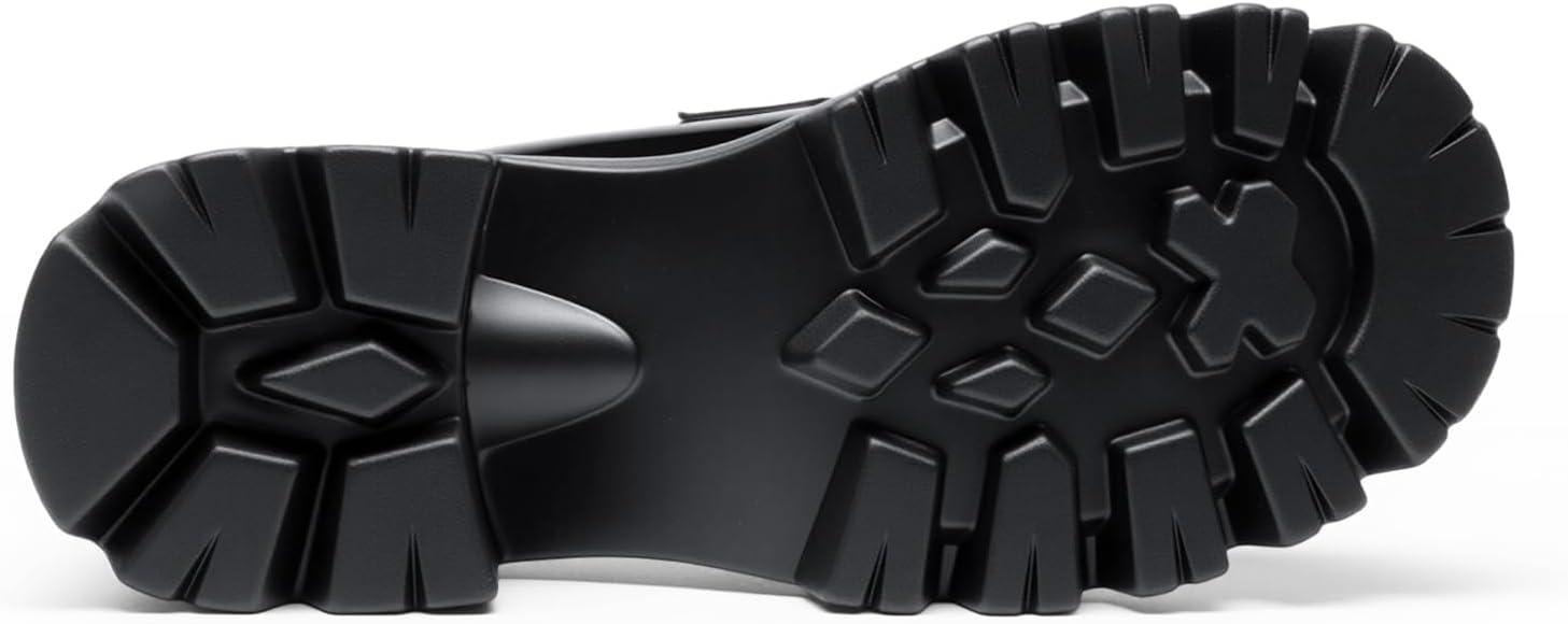 imageWomen Loafers Platform Chunky Heel Slip On Lug Sole Casual Dressy Office Business ShoesBlackpat