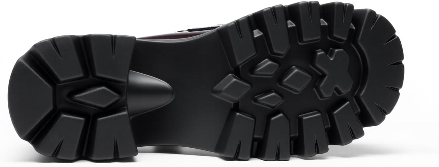 imageWomen Loafers Platform Chunky Heel Slip On Lug Sole Casual Dressy Office Business ShoesBrown