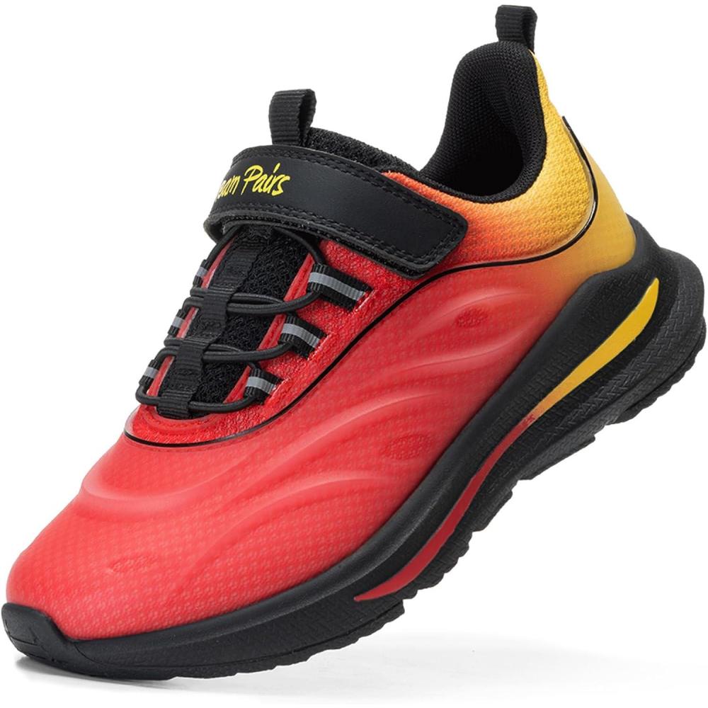 imageDREAM PAIRS Boys Girls Shoes Kids DuraPlay Tennis Running Athletic Protective Walking Sneakers for LittleBig KidRedOrange
