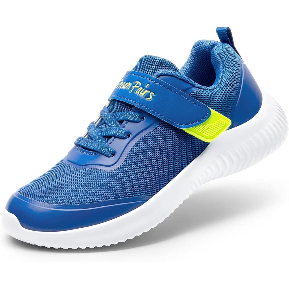 imageDREAM PAIRS Boys Girls Shoes Kids Tennis EZOns BreezeRunners Running SneakersRoyalBlueNeon