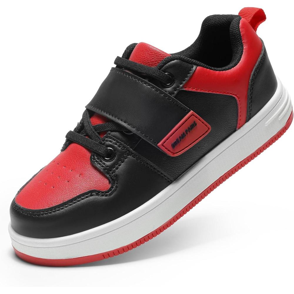 imageDREAM PAIRS Boys Girls Sneaker Low Top Basketball Shoes Kids LilLegends AlleyBall Walking Shoes for Sport Outdoor SchoolBlackRed