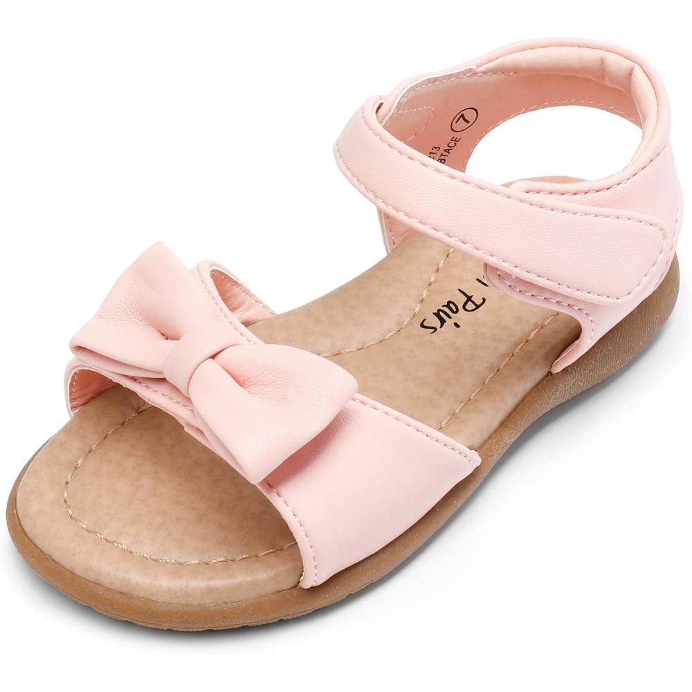 imageDREAM PAIRS Girls Sandals Fashion Bow Summer Shoes for ToddlerLittle KidPink