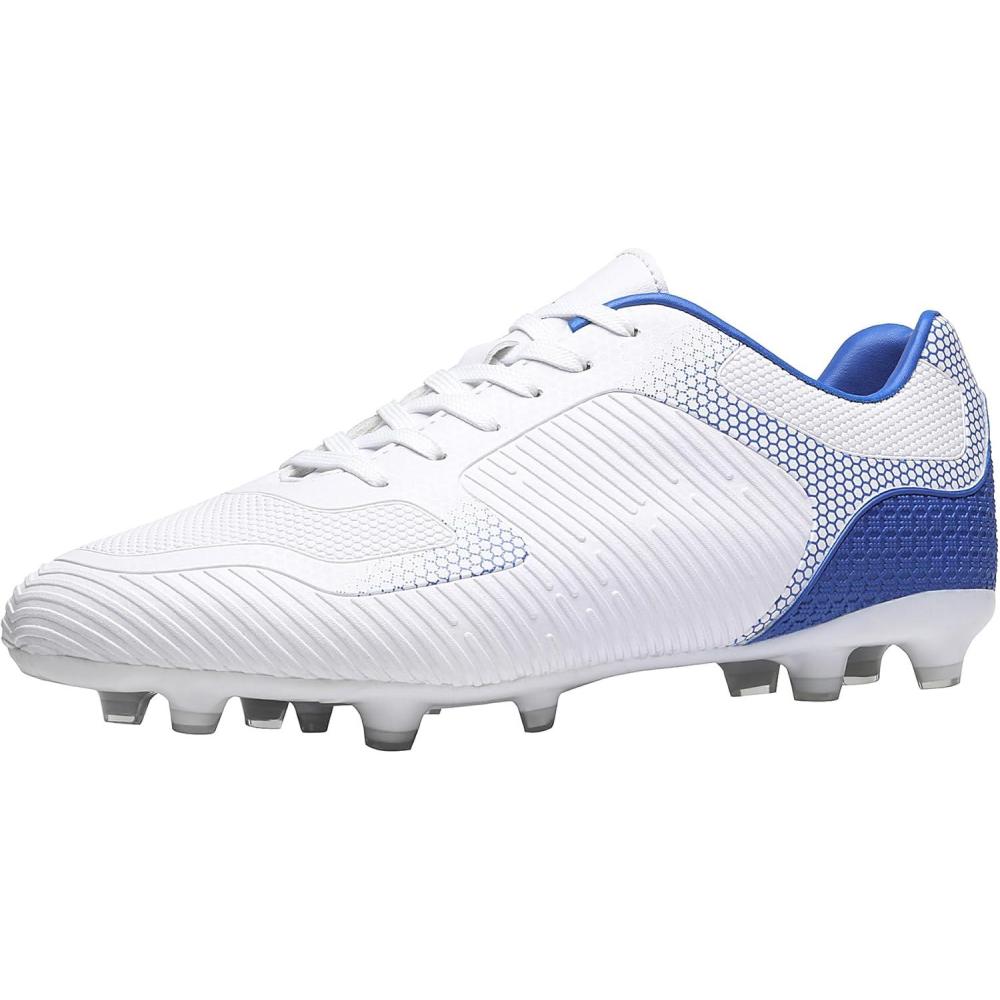 imageDREAM PAIRS Mens Firm Ground Soccer Cleats Soccer ShoesWhiteRoyal