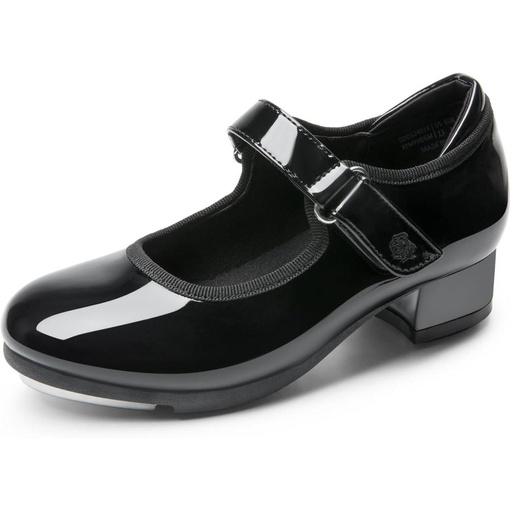 imageDREAM PAIRS Tap Shoes for Girls Boys Dance Shoes Mary JaneSize 9 ToddlerBlackPATSDDS2401K