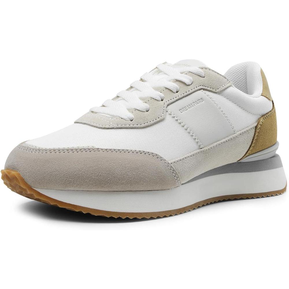 imageDREAM PAIRS Women Fashion Sneakers Walking Tennis Sports Athletic Comfortable Lightweight Running Lace Up Retro Classic Casual SneakerWhiteGreen