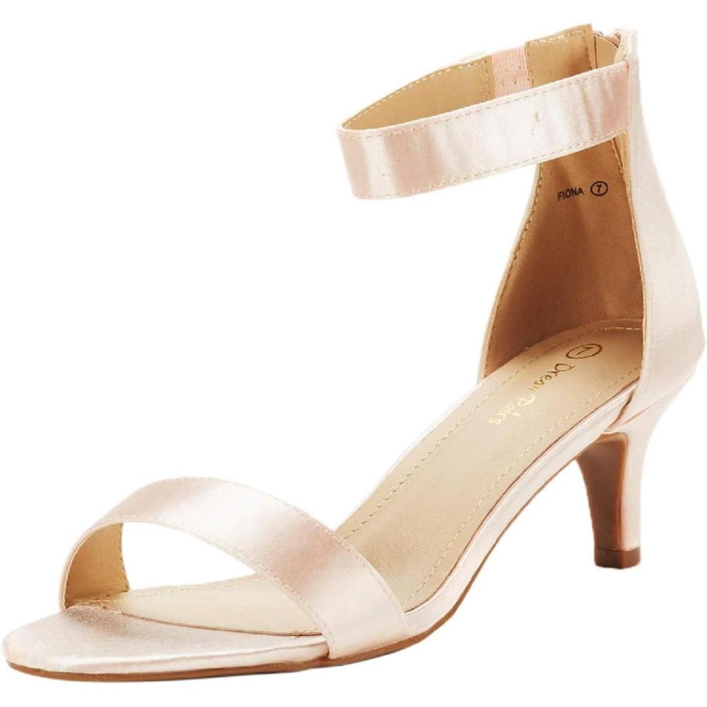 imageDREAM PAIRS Womens Fiona Fashion Stilettos Open Toe Pump Heeled SandalsChampagne