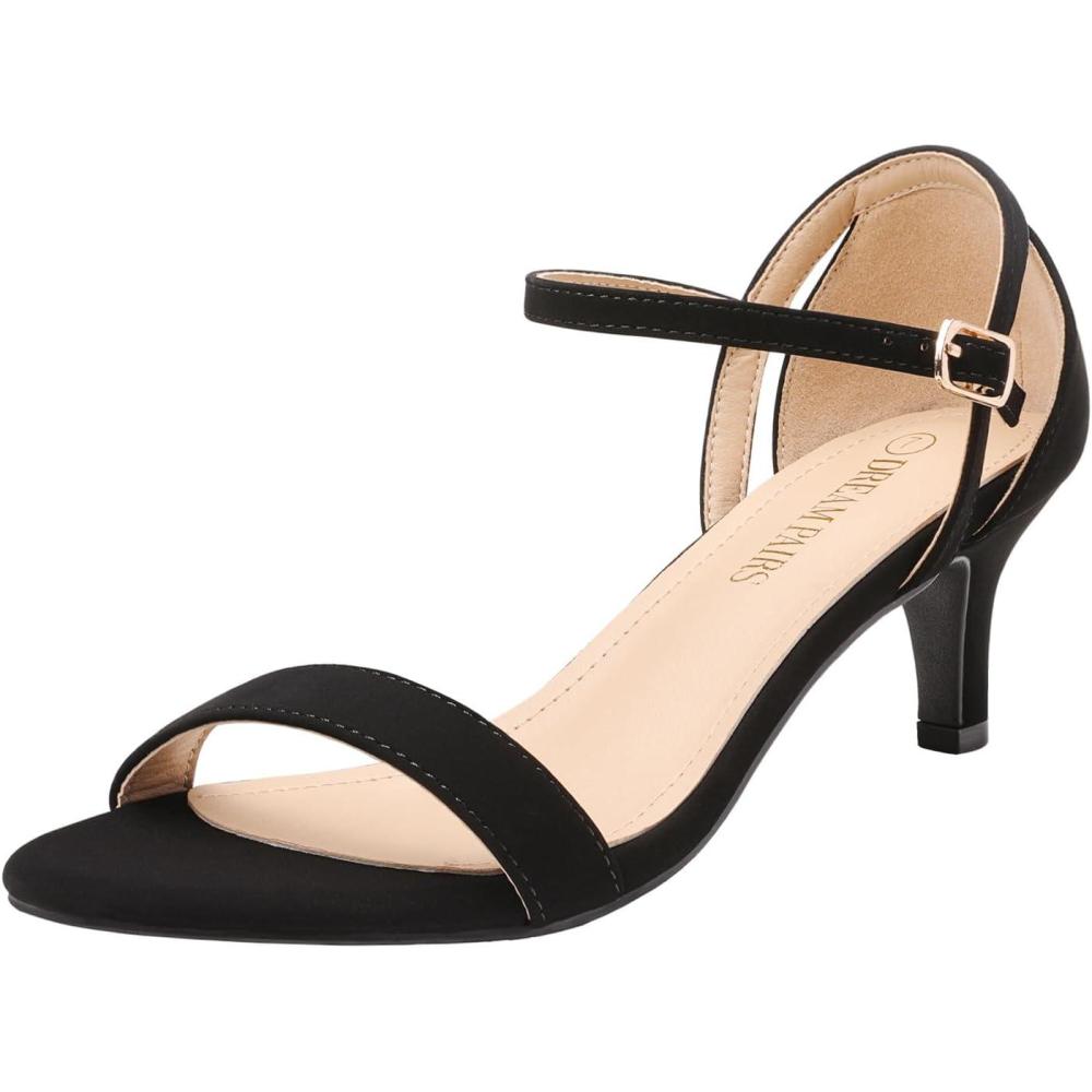 imageDREAM PAIRS Womens Lexii Fashion Stilettos Open Toe Pump Heel SandalsBlack Nubuck