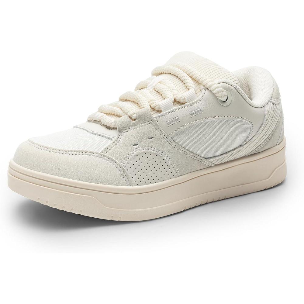 imageDREAM PAIRS Womens Skateboarding Shoes Low Top Walking LaceUp Comfortable Casual Vivi Fashion SneakersBeige