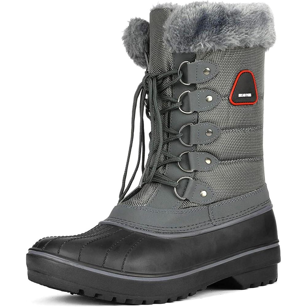imageDREAM PAIRS Womens Snow BootsGrey