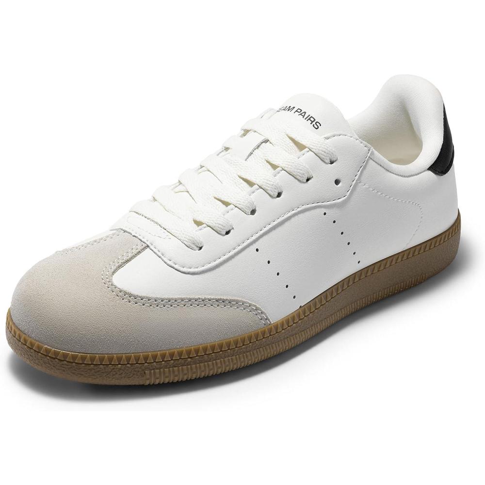 imageDREAM PAIRS Womens Tennis Sneakers Walking Flat LowTop Casual LaceUp Comfortable Nia Fashion Sneakers ShoesAll White