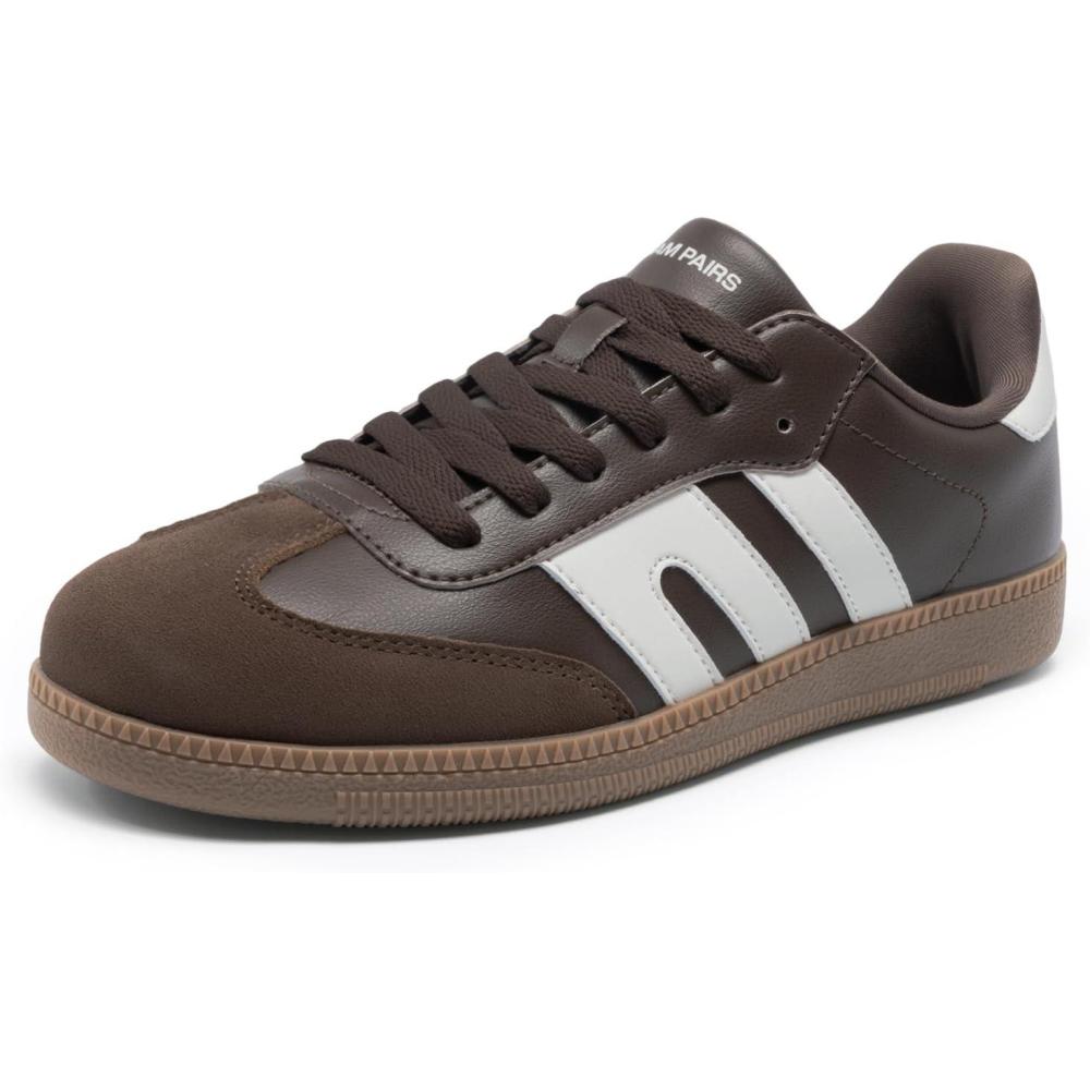 imageDREAM PAIRS Womens Tennis Sneakers Walking Flat LowTop Casual LaceUp Comfortable Nia Fashion Sneakers ShoesBrown