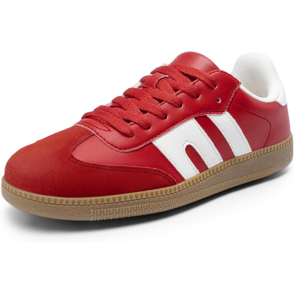 imageDREAM PAIRS Womens Tennis Sneakers Walking Flat LowTop Casual LaceUp Comfortable Nia Fashion Sneakers ShoesRed Multi