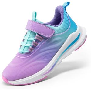 DREAM PAIRS Boys Girls Shoes Kids DuraPlay Tennis Running Athletic Protective Walking Sneakers for Little/Big Kid(Hot Pink/Blue)