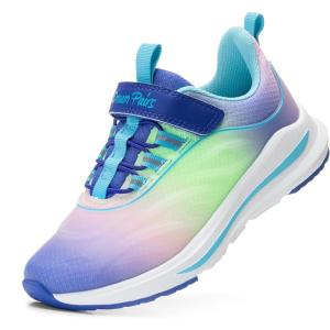 DREAM PAIRS Boys Girls Shoes Kids DuraPlay Tennis Running Athletic Protective Walking Sneakers for Little/Big Kid(Rainbow)