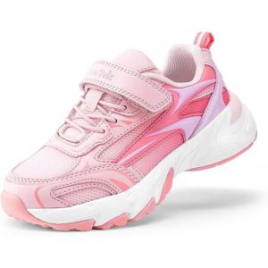 DREAM PAIRS Boys Girls Shoes Kids Tennis Athletic Running Footwear Breathable Walking Sneakers for Little/Big Kid(Pink)