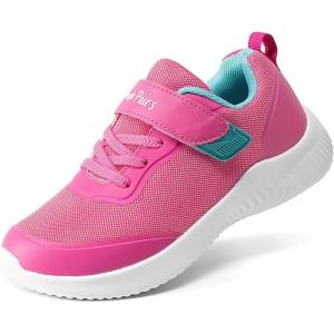 DREAM PAIRS Boys Girls Shoes Kids Tennis EZ-Ons BreezeRunners Running Sneakers(Fuchsia)