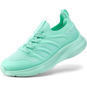 DREAM PAIRS Boys Girls Shoes Kids Tennis Slip on Footwear Running Athletic Sports School Sneakers(Light Green)