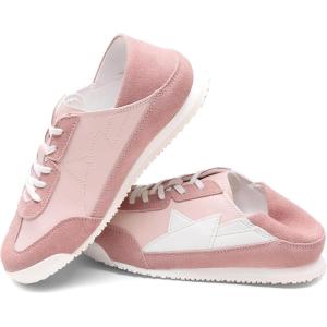 DREAM PAIRS Boys Girls Sneakers Foldable Back Retro Classic Casual Tennis Lightweight Breathable Walking Shoes for Little/Big Kid(Pink)