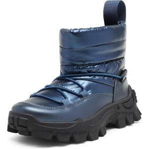 DREAM PAIRS Girls Boys Snow Boots Slip Resistant Outdoor Warm Ankle Winter Shoes Toddler/Little Kid(Dark/Blue)