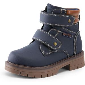 DREAM PAIRS Kids Ankle Boots Boys Girls Fashion Booties with Hook and Loop (Toddler/Little Kid)(Navy)
