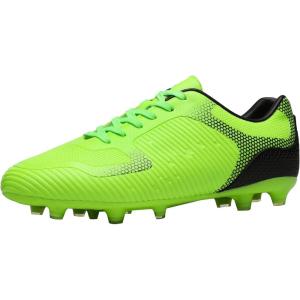 DREAM PAIRS Men‘s Firm Ground Soccer Cleats Soccer Shoes(Neon/Green/Black)
