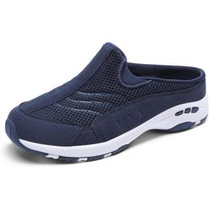 DREAM PAIRS Mules for Women Sneakers Slip on Shoes for Women Walking Shoes(Navy)