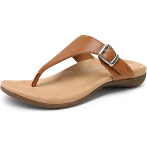 DREAM PAIRS Orthotic Thong Sandals for Women, Arch Support Flip Flops, Comfortable Lightweight Slip On Sandals for Walking, Casual Summer Everyday Wear(Brown)