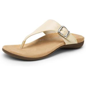 DREAM PAIRS Orthotic Thong Sandals for Women, Arch Support Flip Flops, Comfortable Lightweight Slip On Sandals for Walking, Casual Summer Everyday Wear(Nude)