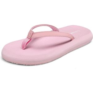DREAM PAIRS Women’s Arch Support Flip Flops, Comfortable Soft Cushion Thong Sandals for Summer Beach Daily Casual Wear(Pink)