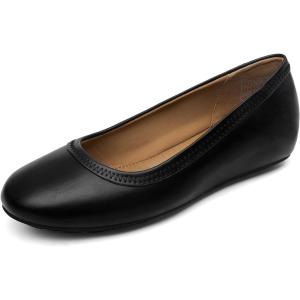 DREAM PAIRS Women’s Ballet Flats Comfortable Dressy Work Low Wedge Arch Support Flats Shoes
