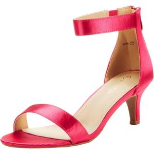 DREAM PAIRS Women’s Fiona Fashion Stilettos Open Toe Pump Heeled Sandals(Fuchsia)