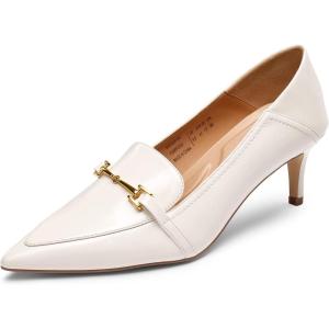 DREAM PAIRS Womens Heels Pointed Toe Kitten Heels Pump Shoes, White-pu – 10 (SDPU2313W)