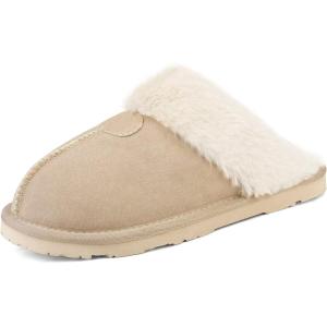 DREAM PAIRS Women’s House Slippers Indoor Fuzzy Fluffy Furry Cozy Home Bedroom Comfy Winter Cute Warm Outdoor Shoes FuzzyEasy(Sand)
