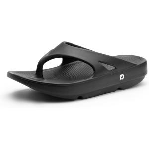 DREAM PAIRS Women’s Sandals, Comfortable Arch Support Flip Flops for Summer(Black)