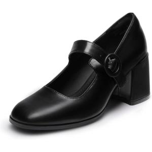 DREAM PAIRS Women’s Sdpu2232w Pump(Black/Pu)