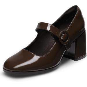 DREAM PAIRS Women’s Sdpu2232w Pump(Bright Brown)