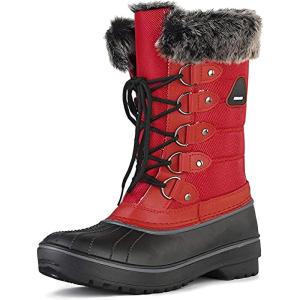 DREAM PAIRS Women’s Snow Boots(Red)